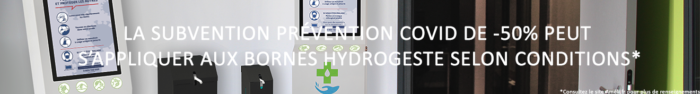 -50% sur la gamme Hydrogeste selon conditions, avec subnetion de l'État Prévention COVID
