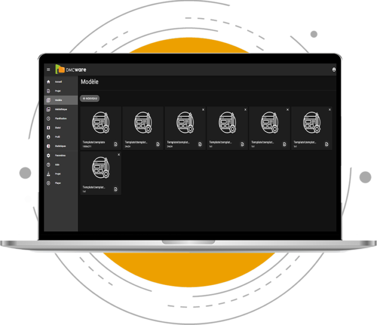 Il est possible de créer ou modifier des templates (modèles) selon vos envies avec DMCware